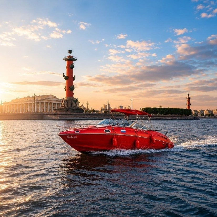Прокат катера «Конфетка» в Петербурге — водная прогулка